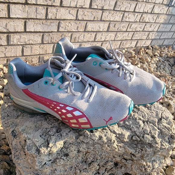 Puma Running Grey Tennis Shoe Sneakers Size 7 - Picture 8 of 8